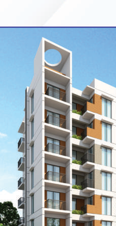 3D render of the MT Construction project at Block L, Road 7, Plot 21, Sec 2, Aftabnagar